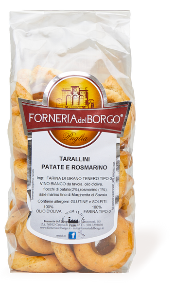 Taralli Patate e rosmarino 400gr
